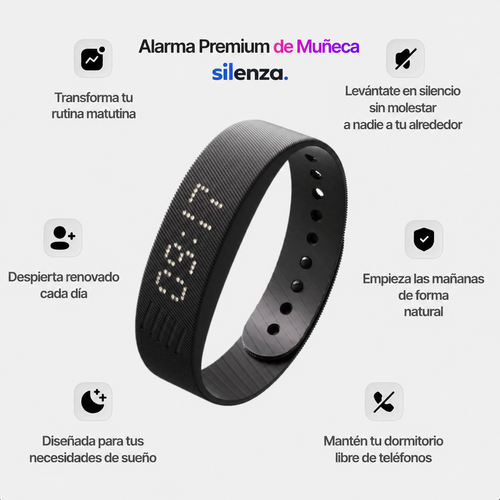 Silenza™ — Despertador de Vibración Silencioso